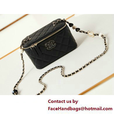 Chanel Lambskin, Resin & Gold-Tone Metal Clutch with Chain Bag AP3213 Black 2025